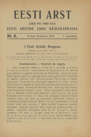 					View 2020: Eesti Arst I aastakäik No 2 1922 
				