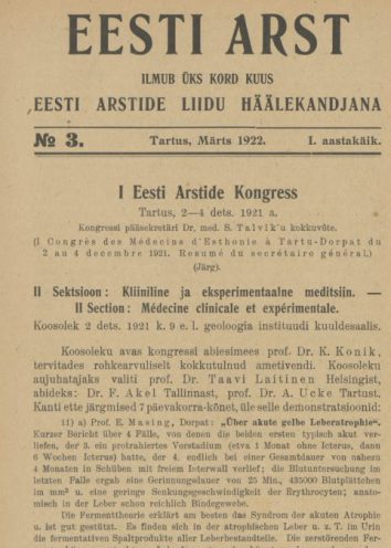 					View 2020: Eesti Arst I aastakäik No 3 1922
				
