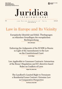 					View Vol. 24 (2016): Law in Europe and Its Vicinity
				