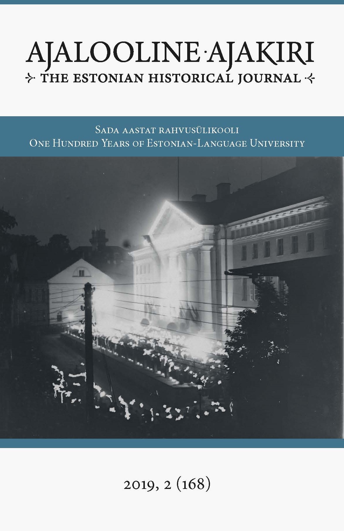 					View Vol. 168 No. 2 (2019): Sada aastat rahvusülikooli
				