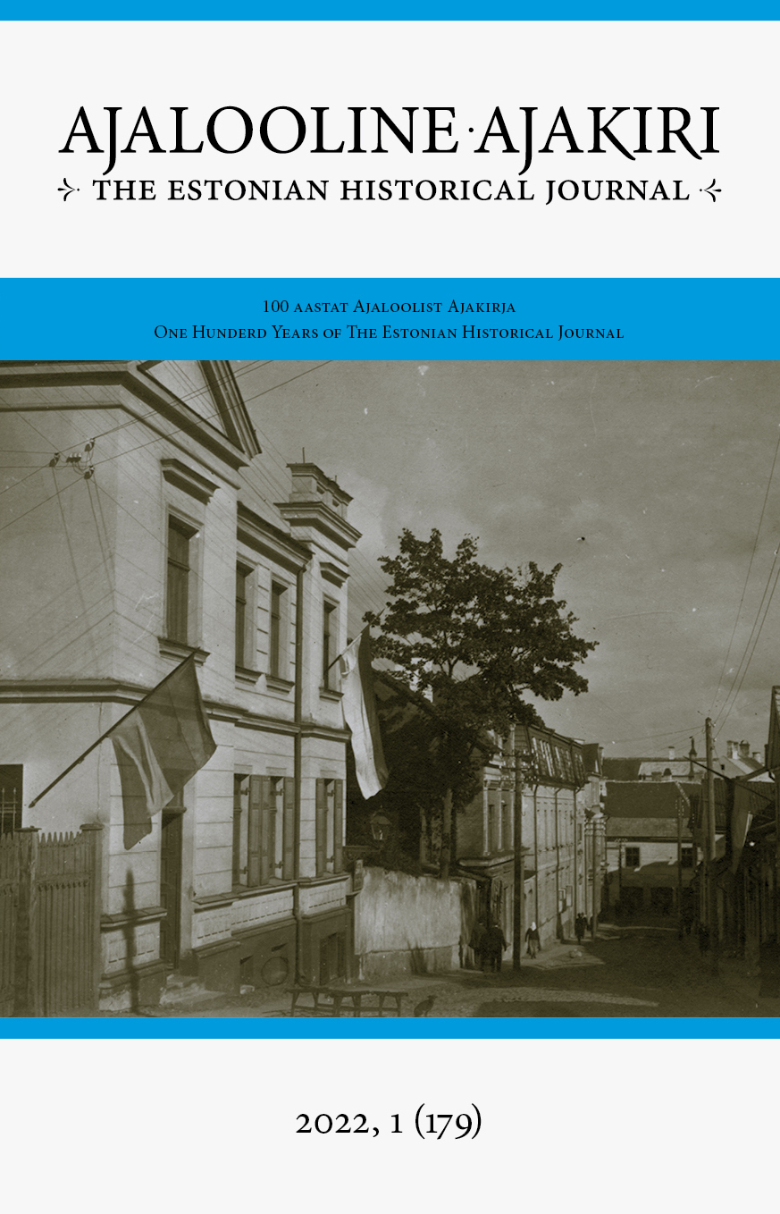 					View Vol. 179 No. 1 (2022): One Hundred years of the Estonian Historical Journal
				