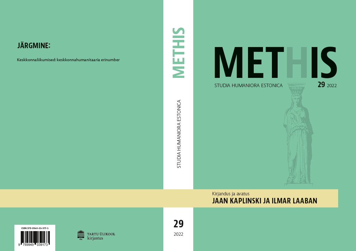 					View Vol. 23 No. 29 (2022): Kirjandus ja avatus: Jaan Kaplinski ja Ilmar Laaban / Literature and Openness: Jaan Kaplinski and Ilmar Laaban
				